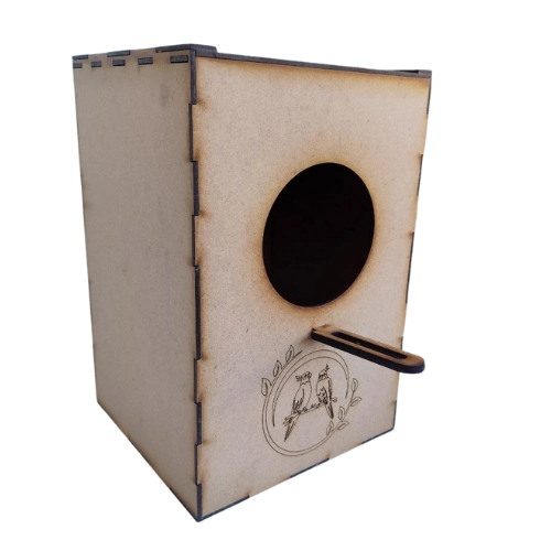 Casa nido mdf cacatua vertical