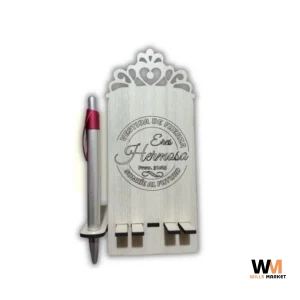 Porta celular mdf con lapicero